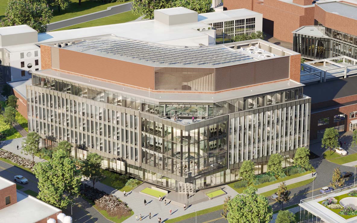 Architectural rendering of Zupnik Hall at the University of Maryland